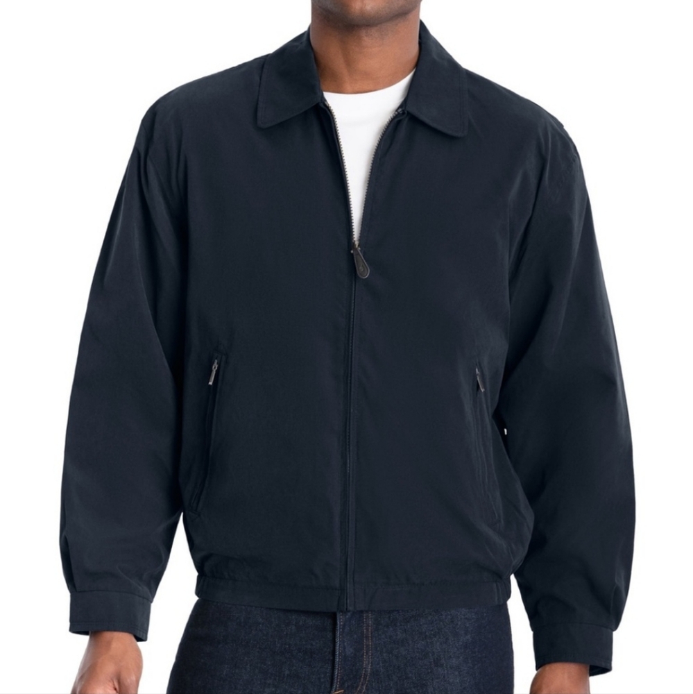 LONDON FOG Light Weight Zip Front Golf Jacket Navy